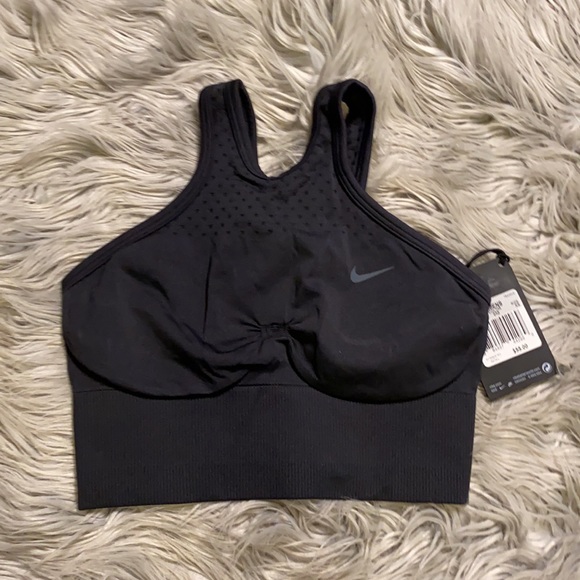Nike Womens Dri-FIT Knit Training Bralette (XS, Black) - Picture 6 of 10